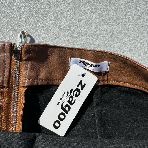 ZEAGOO faux leather skirt - Picture 5 of 9